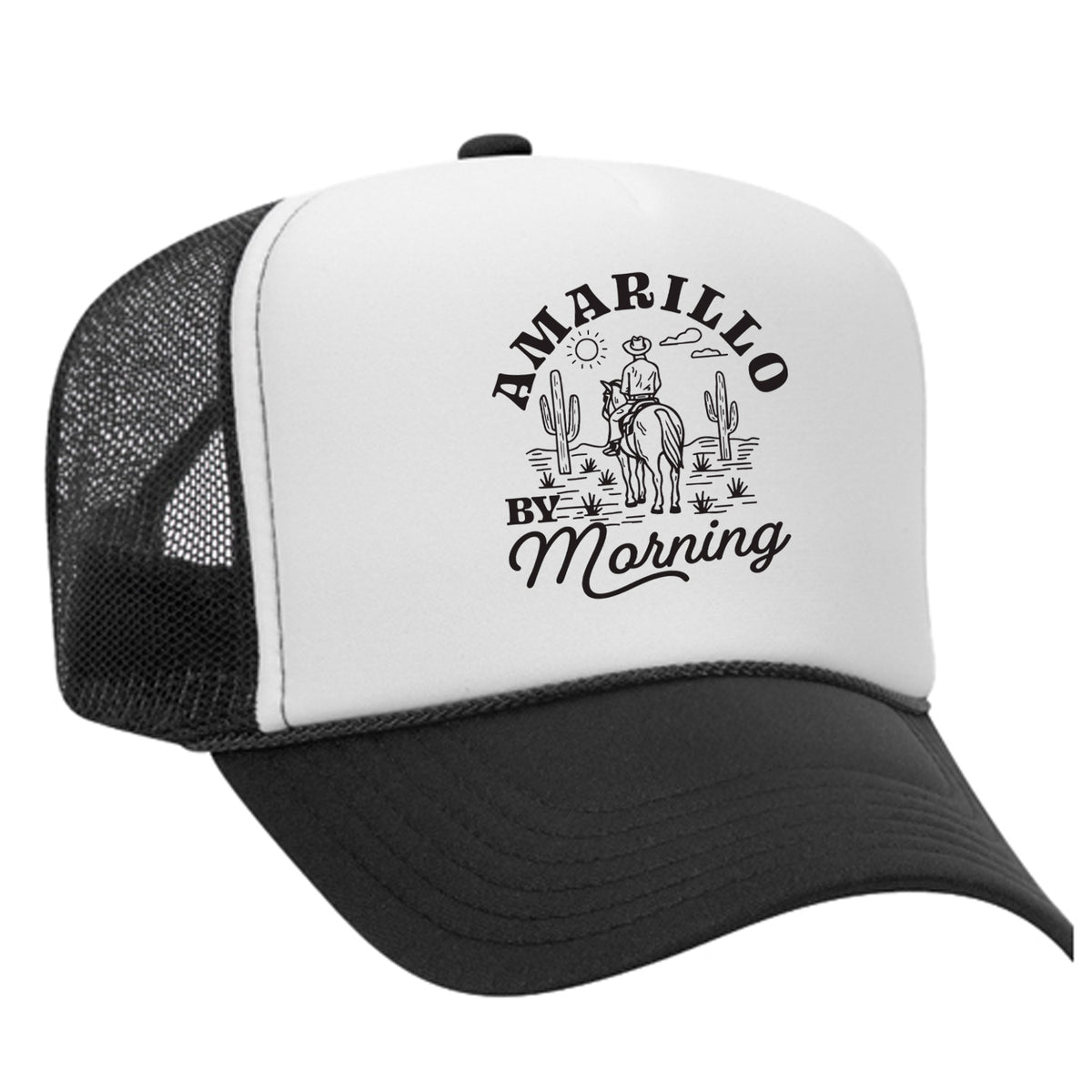 Amarillo By Morning Foam Trucker Hat - Black / White