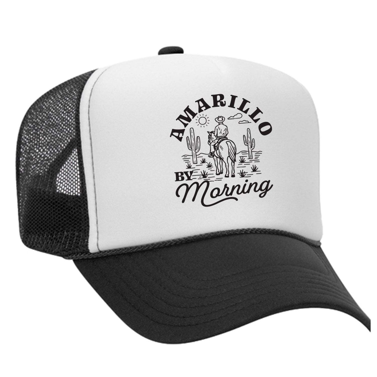 Amarillo By Morning Foam Trucker Hat - Black / White