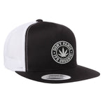 Don't Panic It's Orgnic Flat Bill Leather Patch Hat