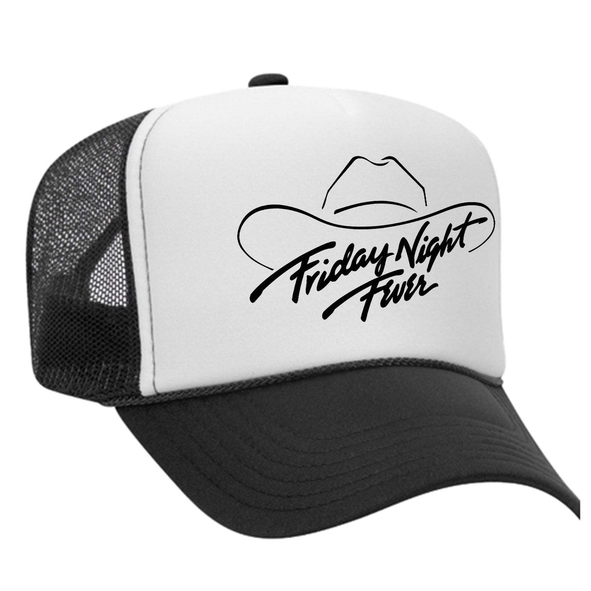 Friday Night Fever Foam Trucker Hat - Black / White