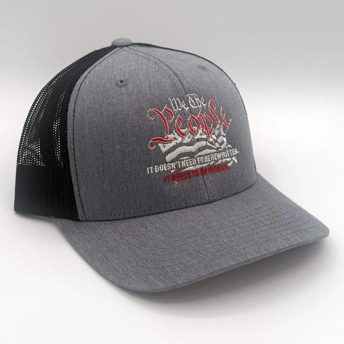We The People Embroidered Hat - Black / White