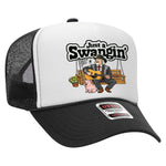 Just A Swangin' Foam Trucker Hat - Black / White