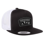 Make Country Outlaw Again Flat Bill Trucker Hat - Black / White