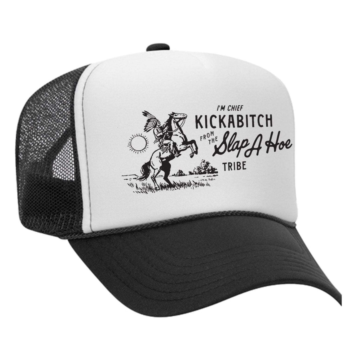 Chief Kickabitch Foam Trucker Hat - Black / White