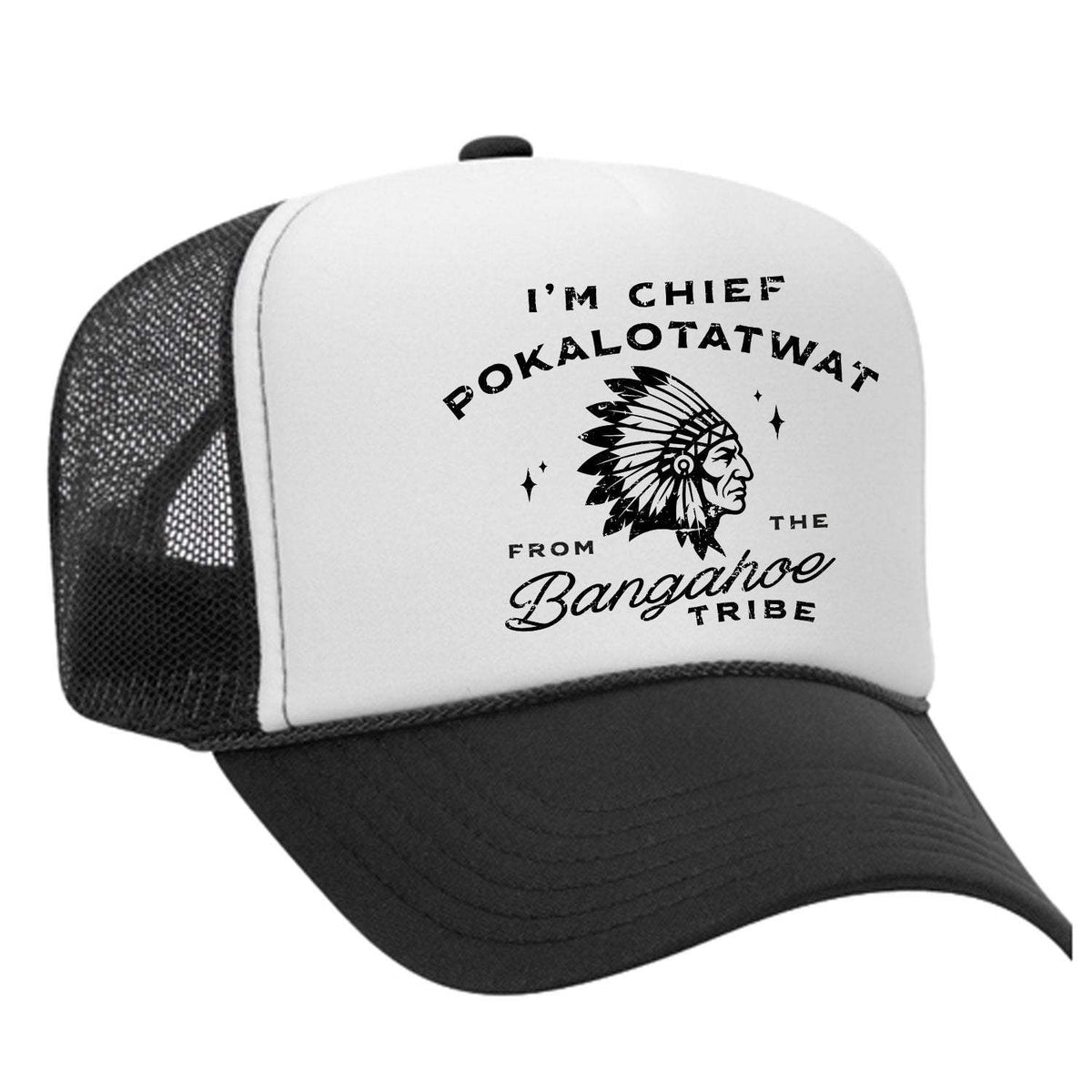 Chief Pokalotatwat Foam Trucker Hat - Black / White