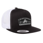 I'm No Cowboy Flat Bill Hat - Black / White