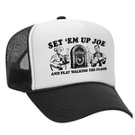 Set 'Em Up Joe Foam Trucker Hat - Black / White