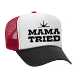 Mama Tried Foam Trucker Hat - Black/White/Red