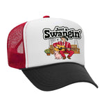Just A Swangin' Foam Trucker Hat - Black / White / Red