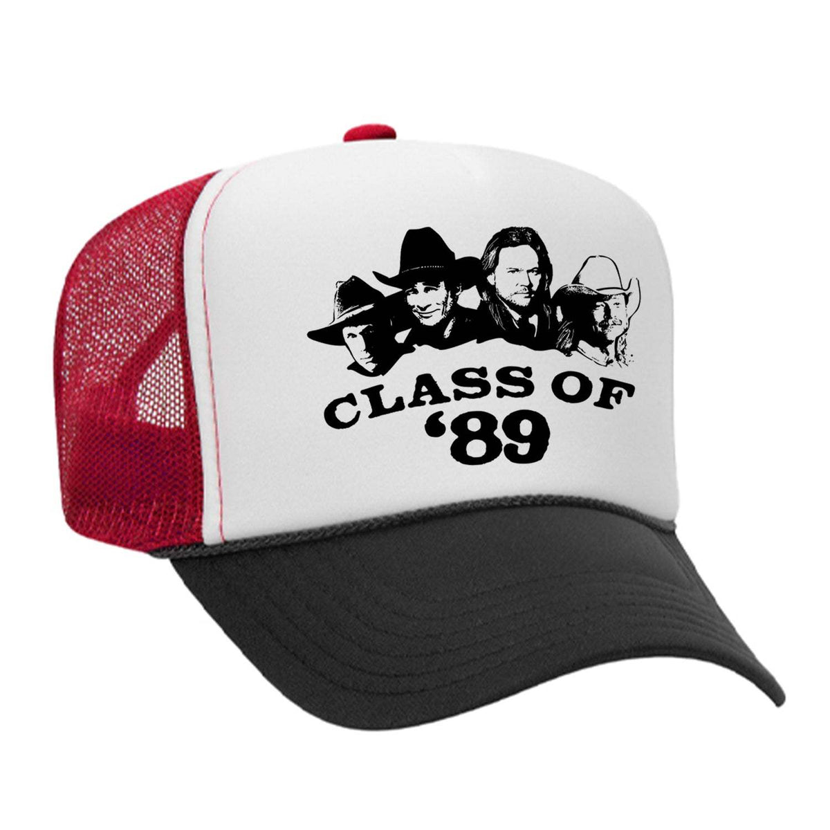 Class Of '89 Foam Trucker Hat - Black / White / Red