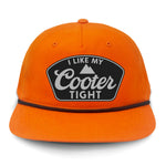 I Like My Cooter Tight Flat Bill Rope Leather Patch Hat
