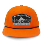 I'm NoCowboy Flat Bill Rope Leather Patch Hat