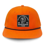 Chief Pokalotatwat Flat Bill Rope Leather Patch Hat - Blaze