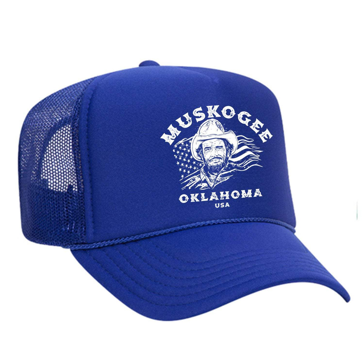 Haggard Old Flag Foam Trucker Hat - Blue