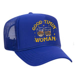 Good Timin' Woman Foam Trucker Hat - Blue