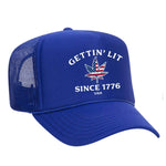 Gettin' Lit Since 1776 Foam Trucker Hat - Blue