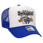 Just A Swangin' Foam Trucker Hat - Blue / White