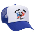 Haggard Old Flag Foam Trucker Hat - Blue / White