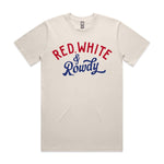Red, White, & Rowdy Premium Tee - Bone