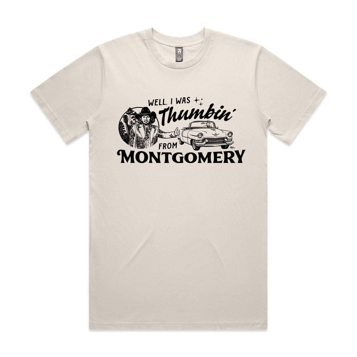 Thumbin' From Montgomery Premium Tee - Bone