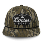 I Like My Cooter Tight Flat Bill Rope Leather Patch Hat
