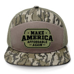 Make America Affordable Again 7 Panel Camo Hat - Bottomland