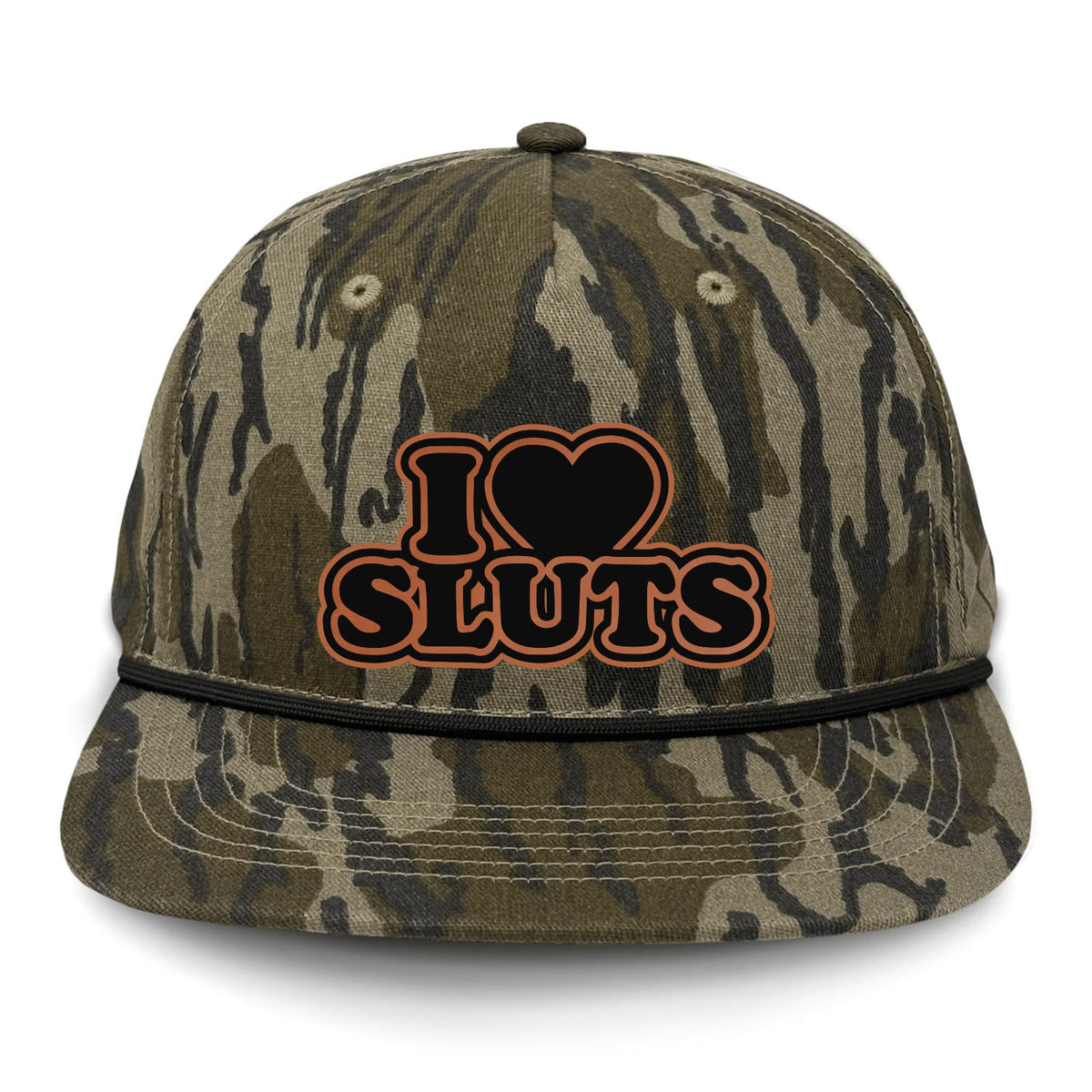 I Love Sluts Flat Bill Rope
