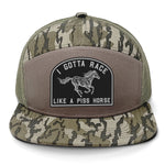 I Gotta Race Like A Piss Horse 7 Panel Hat