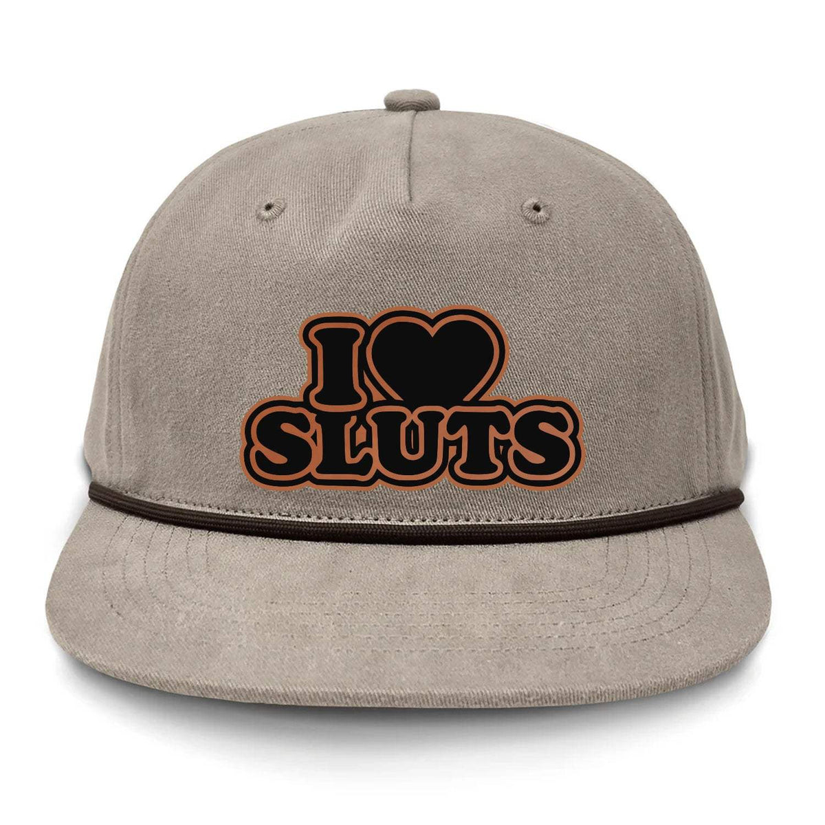 I Love Sluts Flat Bill Rope - Boudin
