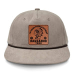 Chief Pokalotatwat Flat Bill Rope Leather Patch Hat - Boudin