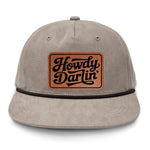 Howdy Darlin' Flat Bill Rope Leather Patch Hat - Boudin