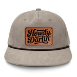 Howdy Darlin' Flat Bill Rope Leather Patch Hat