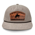 I'm NoCowboy Flat Bill Rope Leather Patch Hat - Boudin