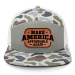 Make America Affordable Again 7 Panel Camo Hat - Brackish