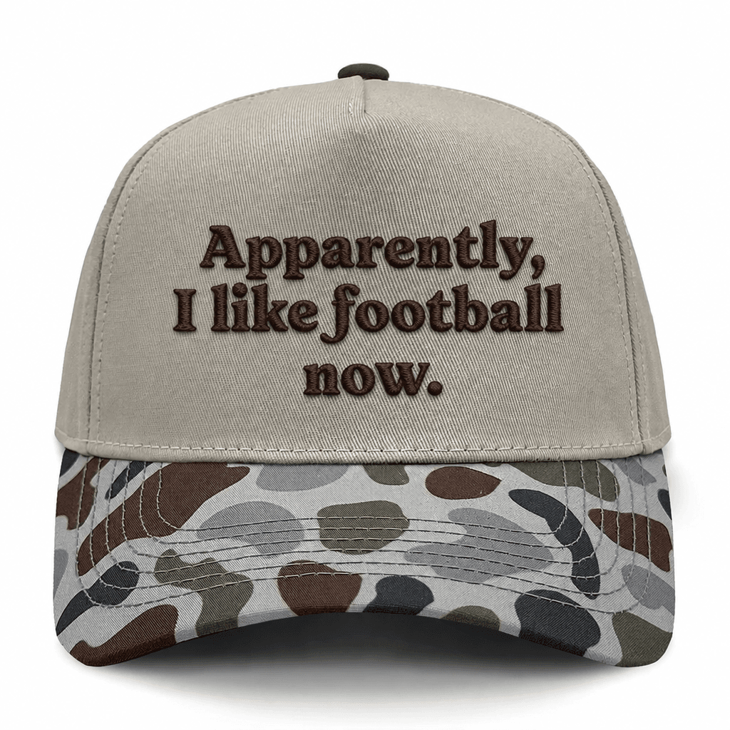 Apparently, I Like Football Embroidered Hat - Brackish