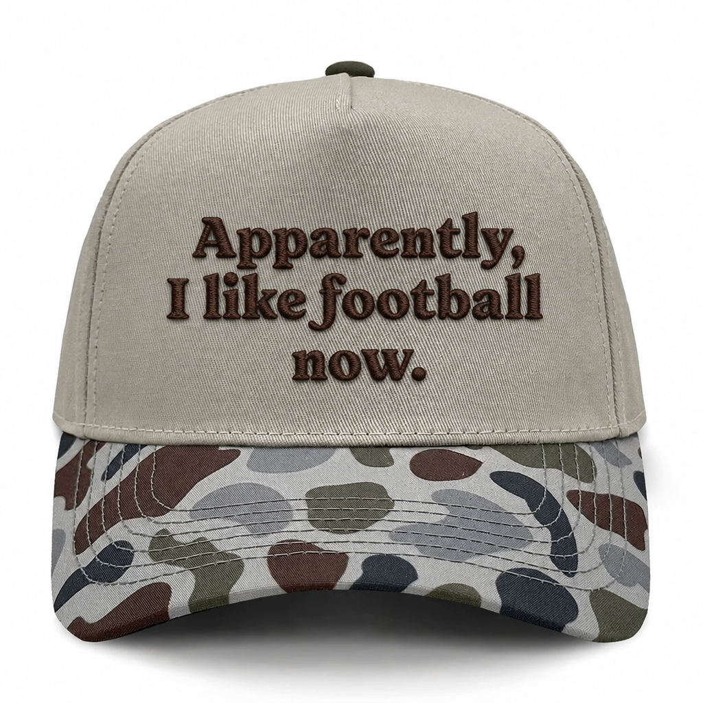 Apparently, I Like Football Embroidered Hat