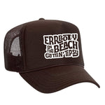 Errbody On The Beach Gettin' Tipsy Foam Trucker Hat - Brown