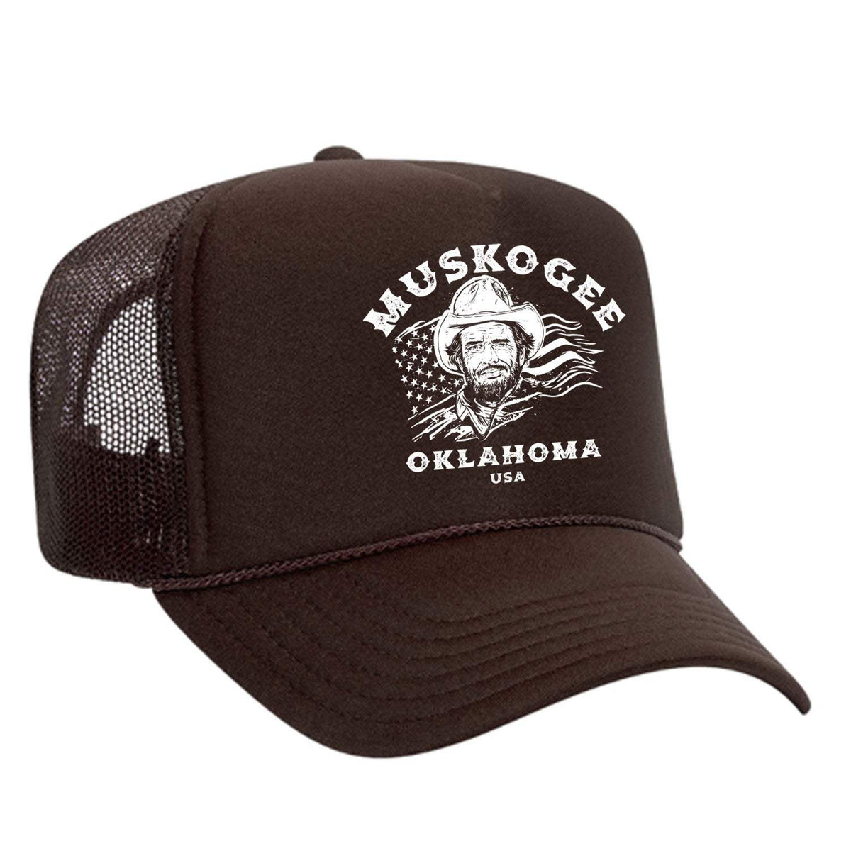Haggard Old Flag Foam Trucker Hat - Brown