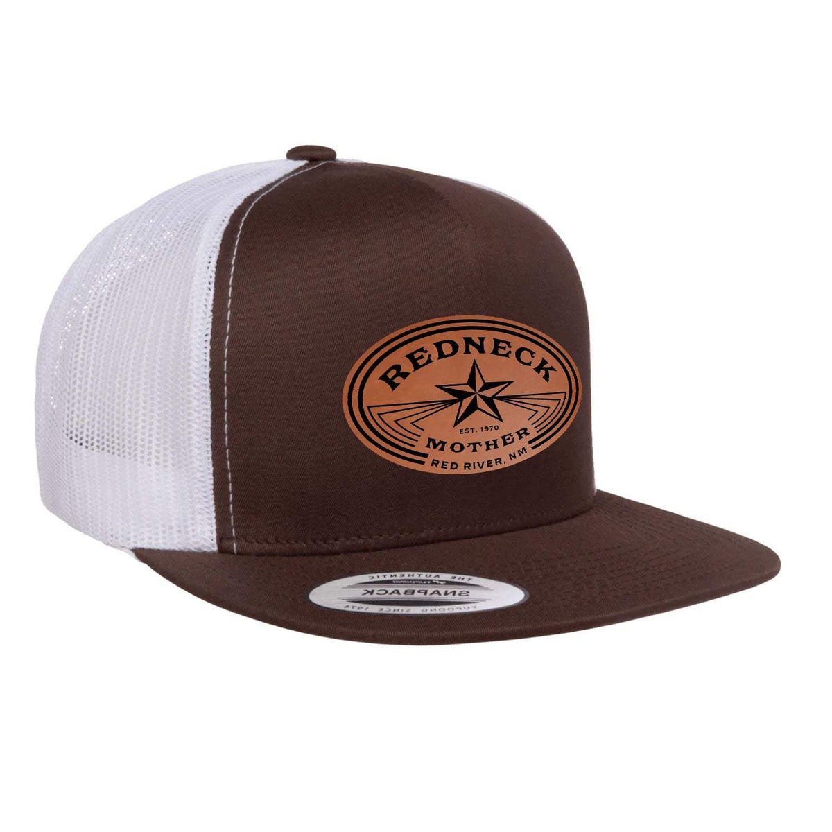 Redneck Mother Flat Bill Hat - Brown