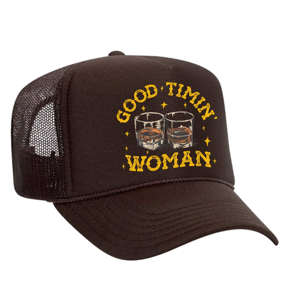 Good Timin' Woman Foam Trucker Hat - Brown