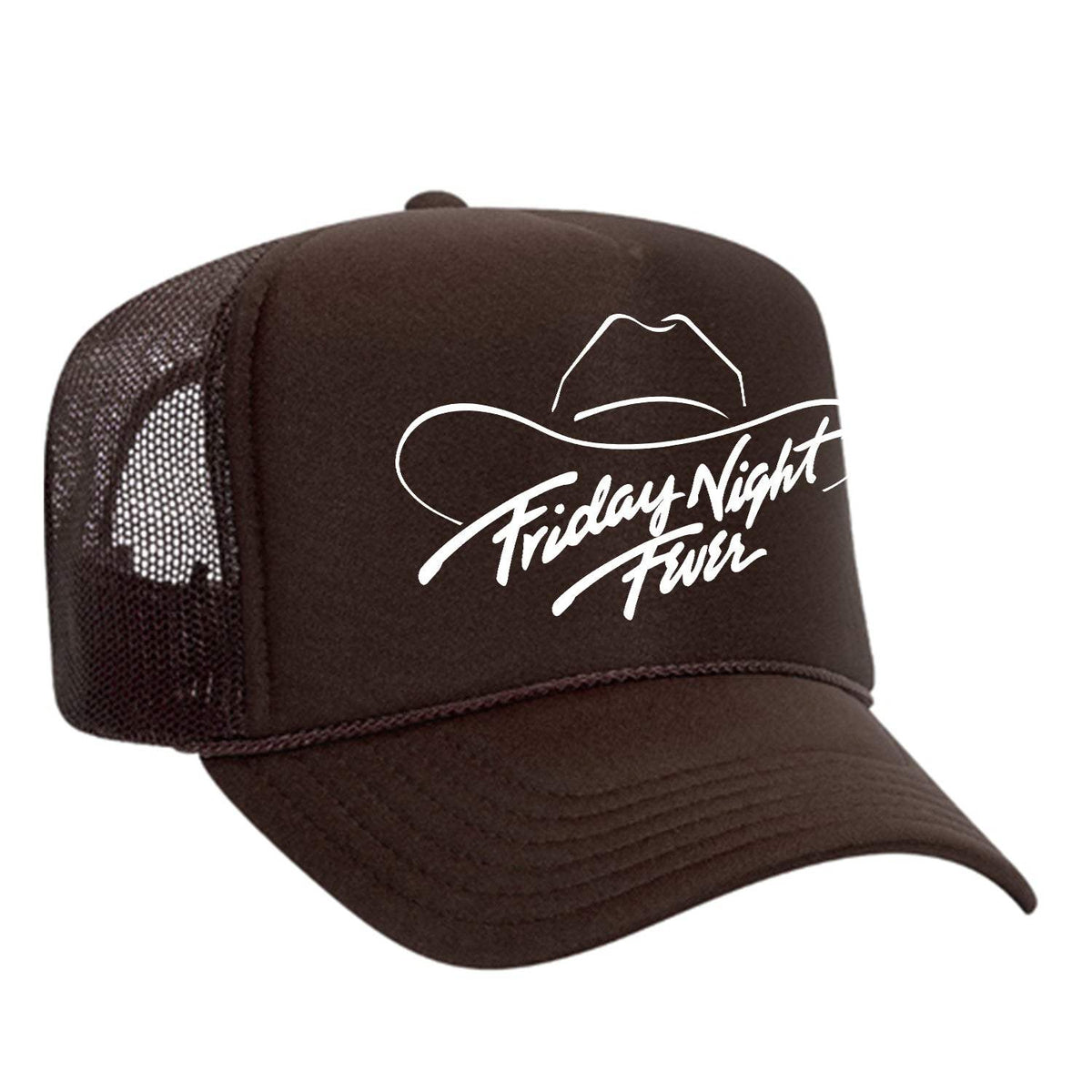 Friday Night Fever Foam Trucker Hat - Brown