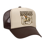 Damned Old Rodeo Foam Trucker Hat - Brown / Tan