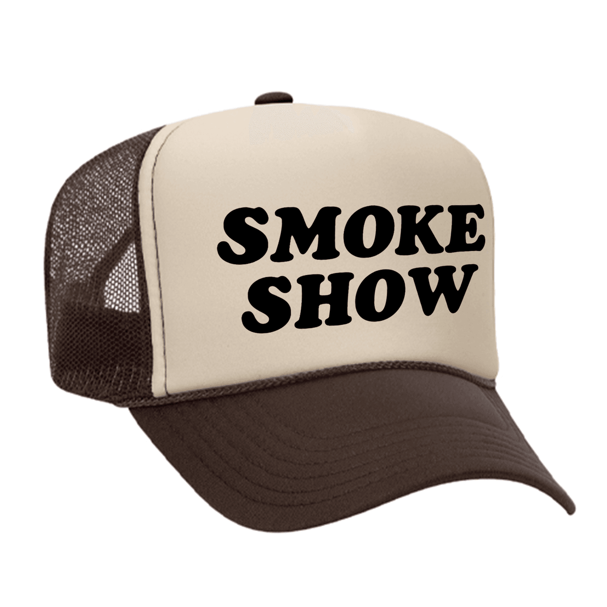 Smoke Show Foam Trucker Hat - Brown / Tan