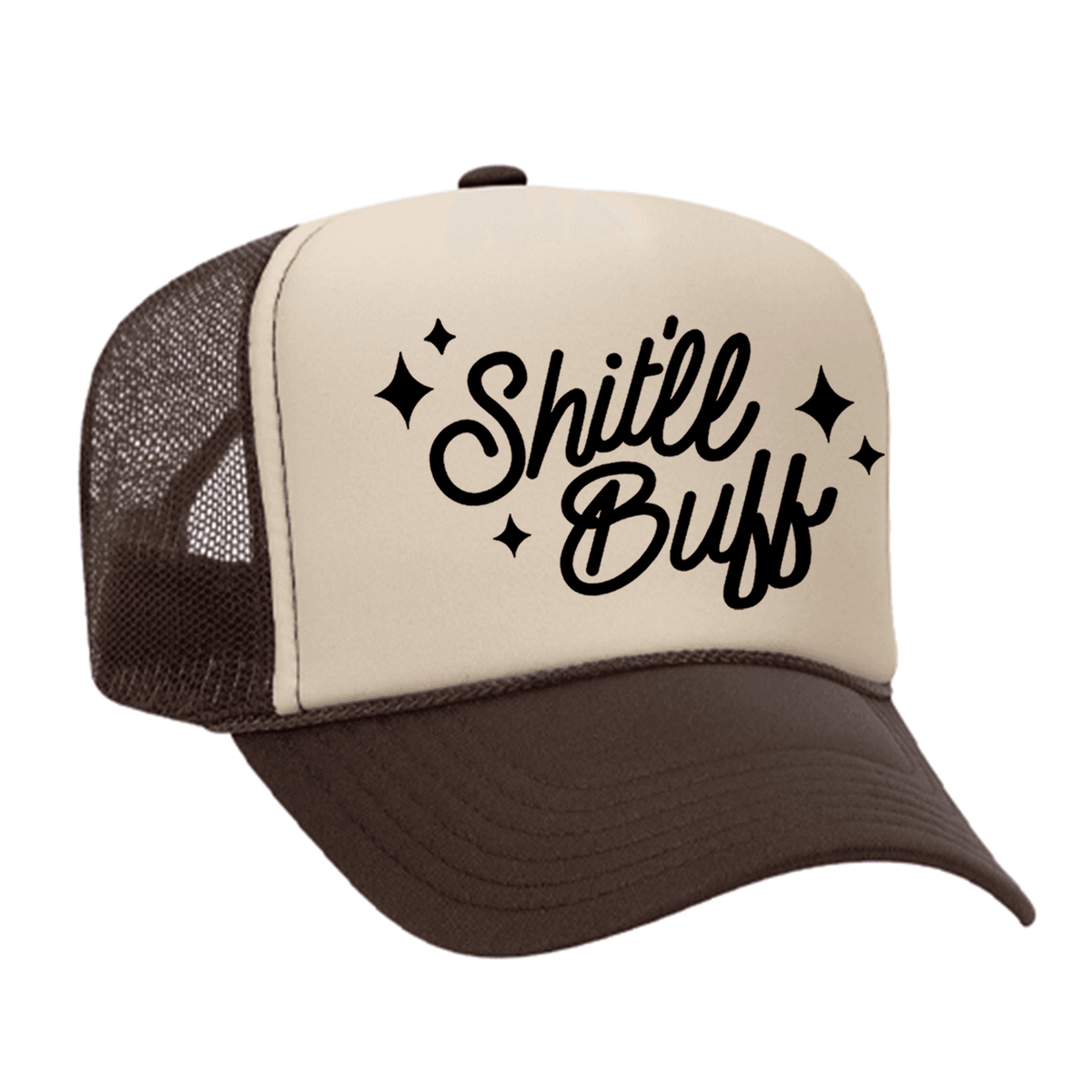 Shit'll Buff Foam Trucker Hat - Brown / Tan
