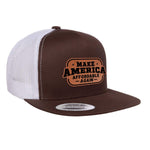 Make America Affordable Again Flat Bill Hat - Brown / White