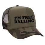 Free Balling Foam Trucker Hat - Camo / Dark Green