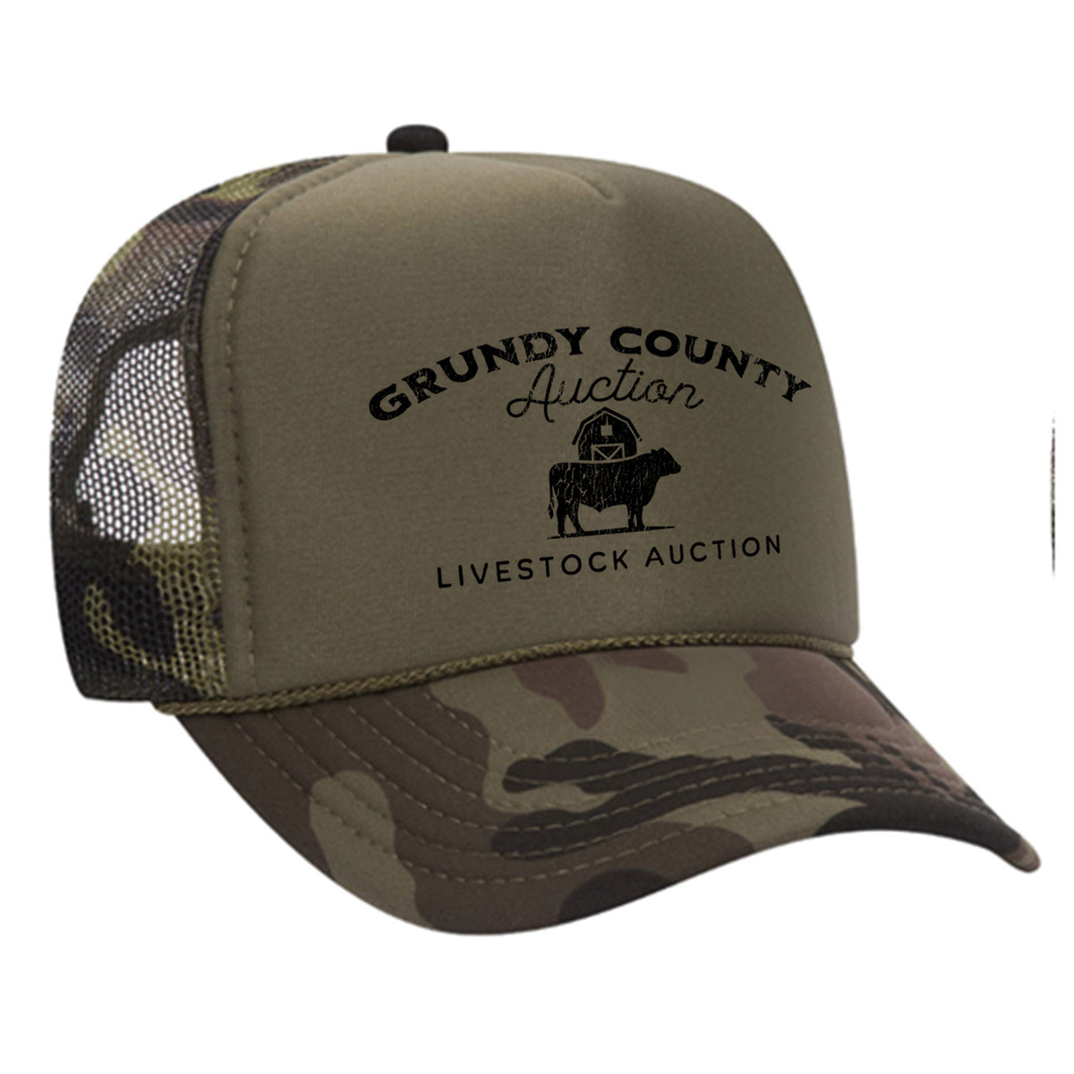 Grundy County Auction Foam Trucker Hat