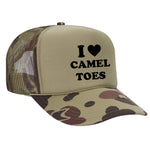 I Love Camel Toes Foam Trucker Hat - Camo / Light Green
