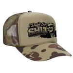 I Didn't See Sh!t Foam Trucker Hat - Camo / Light Green