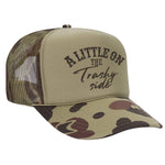 A Little On The Trashy Side Foam Trucker Hat - Camo / Light Green